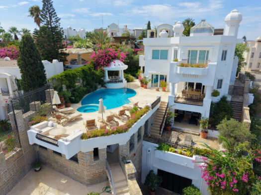 Bardakçı’da Kale ve Yeni Liman Manzaralı Satılık Modern Villa